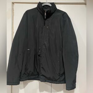 Tumi Black Jacket men’s large polyester zip front soft shell thermore lined